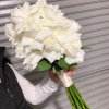 Bridal  Bouquet of Fresh White Roses Long stem 