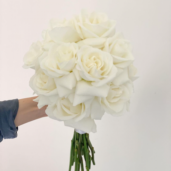 Bridal Bouquet Fresh White Roses