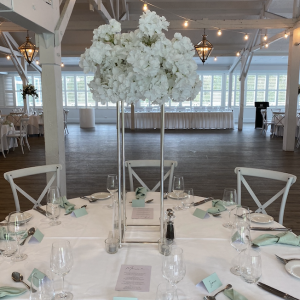 Guest Table Centrepiece - All white $60